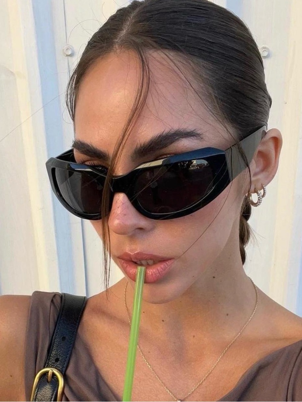 VEHLA Black Shield Sunglasses